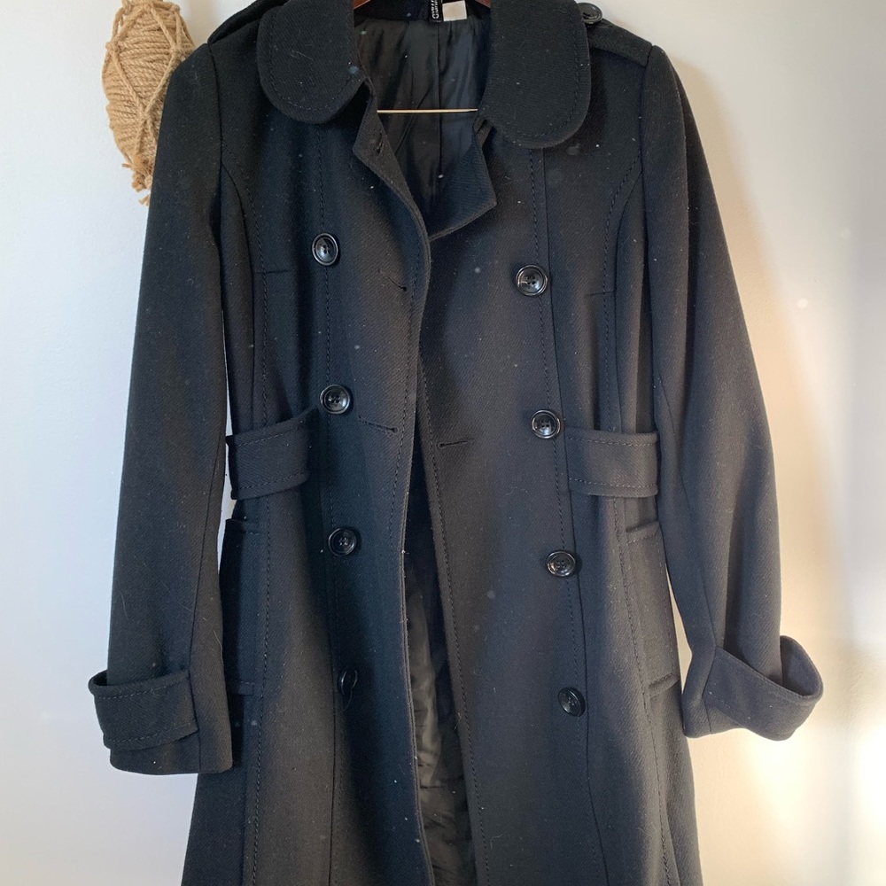 Divided by H & M wool blend coat. Size 8. GUC.